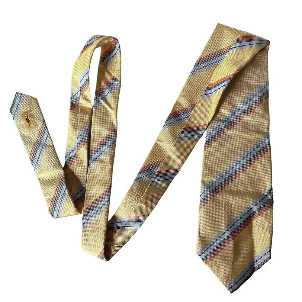 Lot Of 2 Bobby Jones Robert Talbott Neckties Red Floral‎ Print Yellow Striped